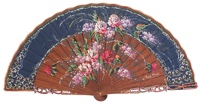 Hand painted fan with “damta” wood 3093MAR