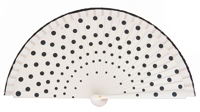 Wood fan with polka dots 4390BLN