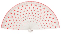 Wood fan with polka dots 4390BLR