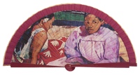 Wooden fan painting collections 4458IMP