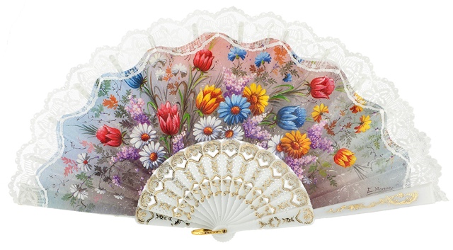 Plastic fan flower collections 286/9BLA
