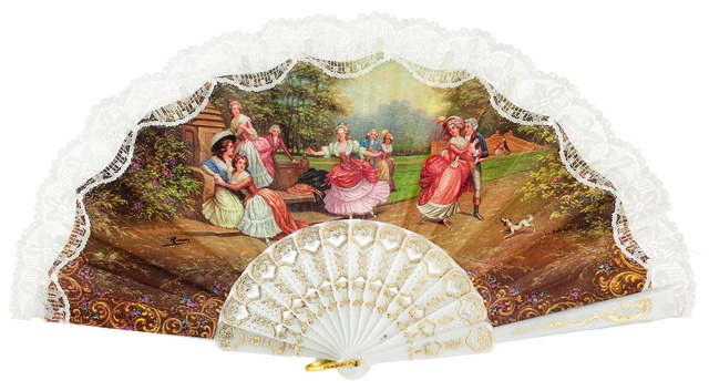 Plastic fan painting collections 289BLA