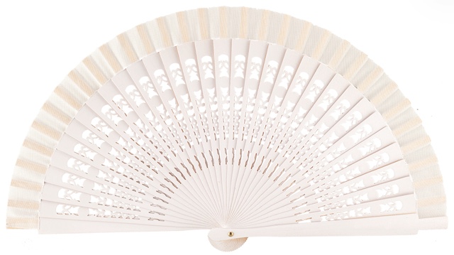 Wooden fan in colors 4013BLA
