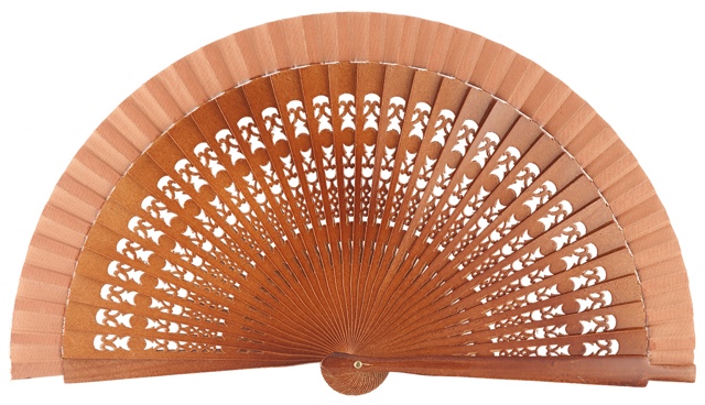 Wooden fan in colors 4013NOG