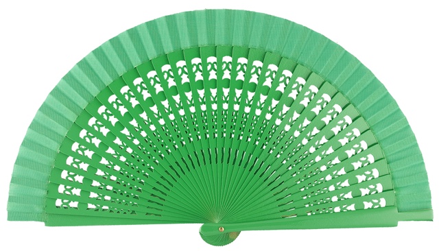 Wooden fan in colors 4013VER