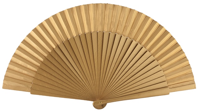Wooden fan in colors 4055ORO