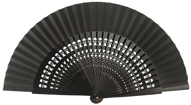 Wooden fan in colors 4056NEG