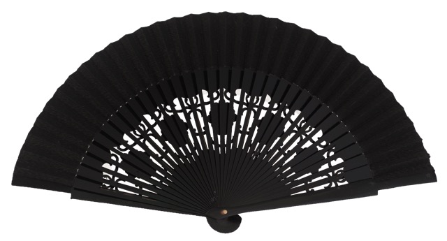 Wooden fan in colors 4058NEG