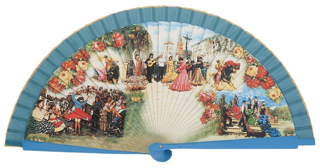 Wooden fan folklore collections 4247TUR