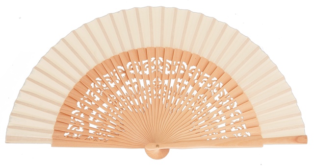 Wooden fan in colors 4319NAT