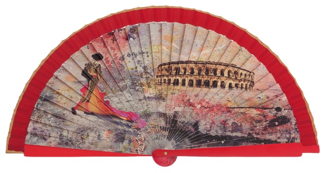 Wooden fan folklore collections 4506IMP
