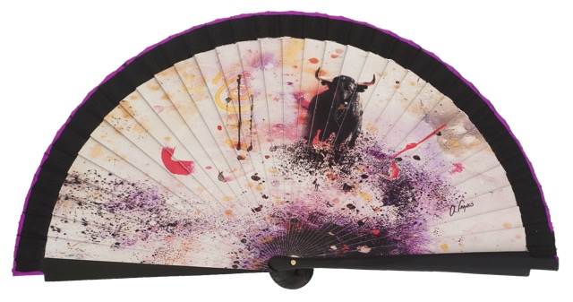 Wooden fan folklore collections 4509IMP