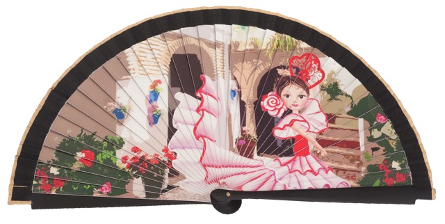 Wooden fan folklore collections 4516IMP