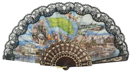 [148] Abanico plástico colección (NEG)
