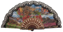 [151] Abanico plástico colección (NEG)