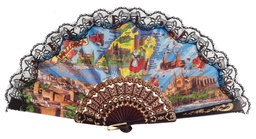 [262] Abanico plástico colección (NEG)