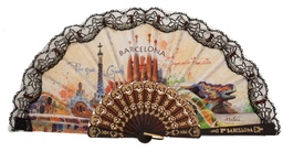 [296] Abanico plástico colección (NEG)