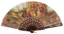 [75] Abanico plástico colección (NEG)