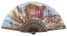 [130] Abanico plástico colección (NEG)
