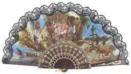 [131] Abanico plástico colección (NEG)