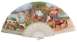 [142] Abanico plástico colección (BLA)
