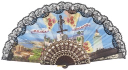 [1008] Abanico plástico colección (NEG)