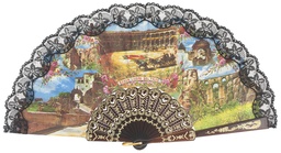 [1010] Abanico plástico colección (NEG)