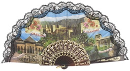 [1017] Abanico plástico colección (NEG)