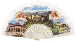 [1017] Abanico plástico colección (BLA)
