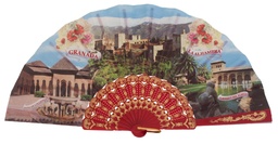 [1017/1] Abanico plástico colección (ROJ)
