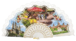 [275/9] Abanico plástico colección (BLA)