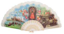 [923/4] Abanico plástico semi-pericón (BLA)