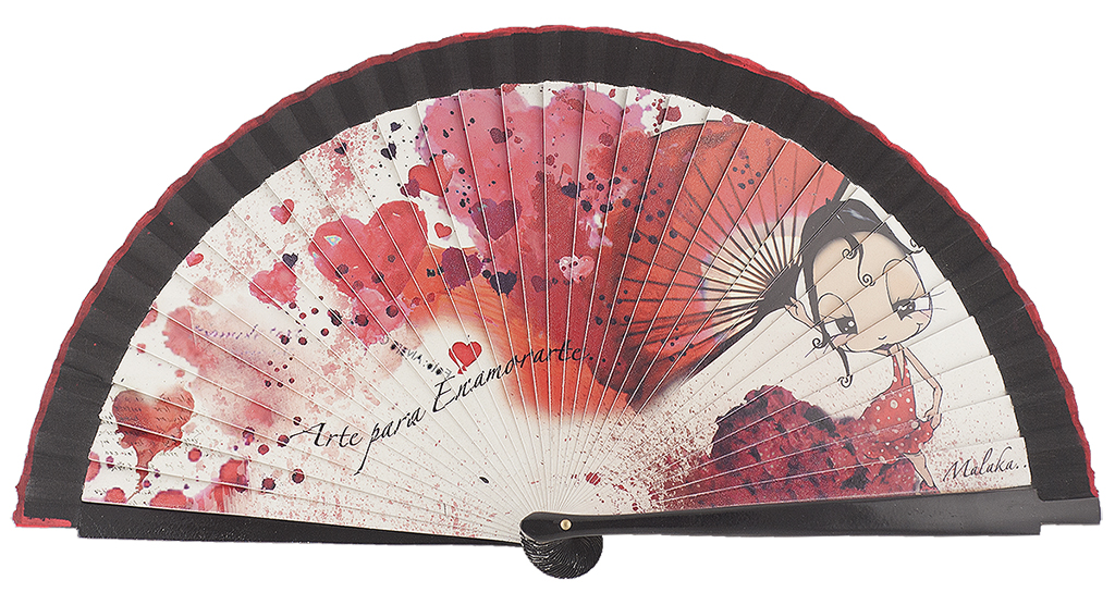 Abanico madera colección Malaka