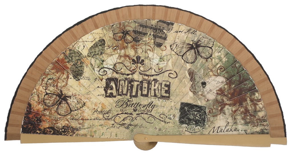 Abanico madera colección Malaka