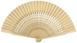 [4056] Abanico de madera (ORO)
