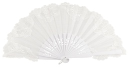 [3039] Abanico madera con blonda (BBB)