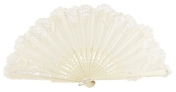 [3039] Abanico madera con blonda (MMM)