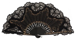 [3299] Abanico madera fagus pintado a mano (NNN)