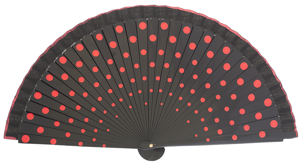 Abanico madera pintado a mano