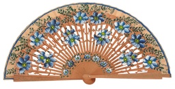 [4547] Abanico madera pintado a mano (AVE)