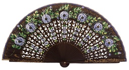 [4591] Abanico madera pintado a mano (MRR)