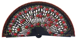 [4593] Abanico madera pintado a mano (MAR)