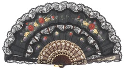 [346] Abanico plástico colección (NEG)