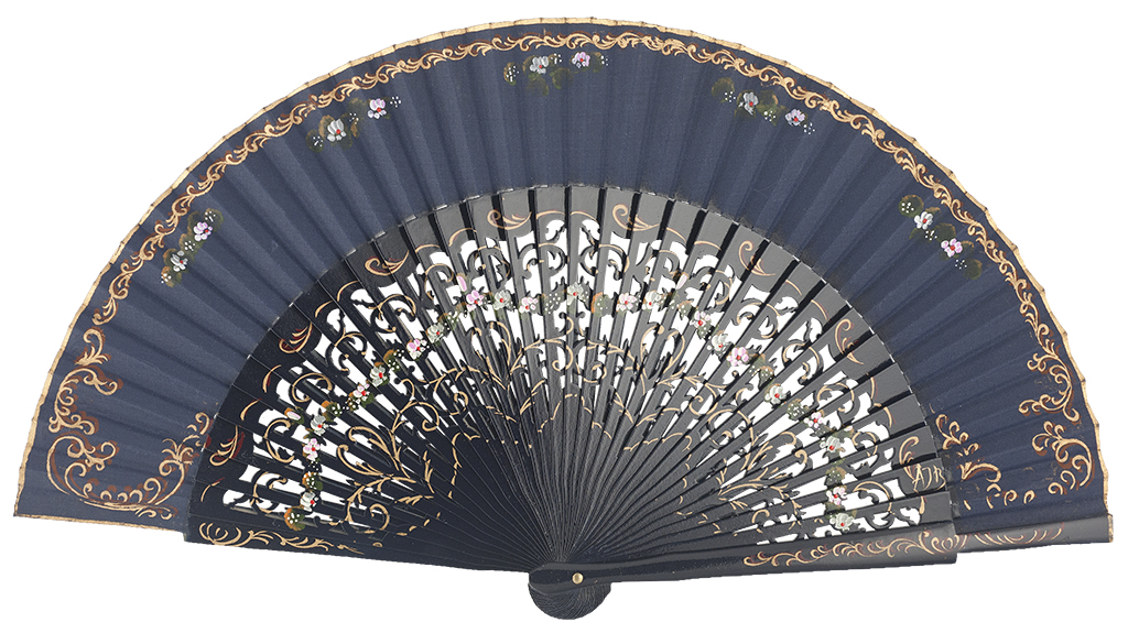 Abanico madera pintado a mano