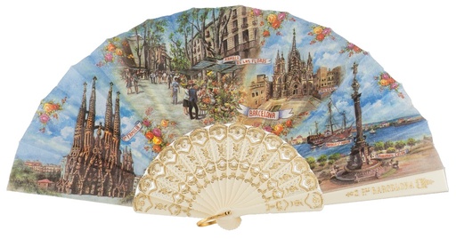 [120] Abanico plástico colección