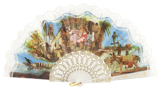 [131] Abanico plástico colección