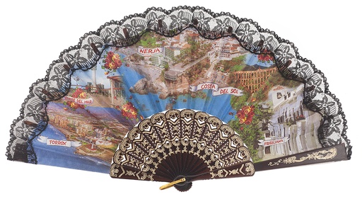 [1069] Abanico plástico colección