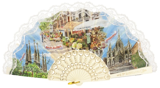 [275/8] Abanico plástico colección