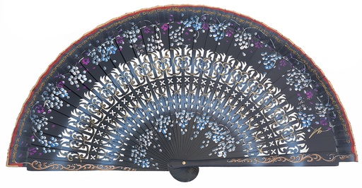 Abanico madera pintado a mano