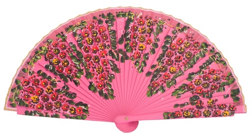 [4541] Abanico madera pintado a mano